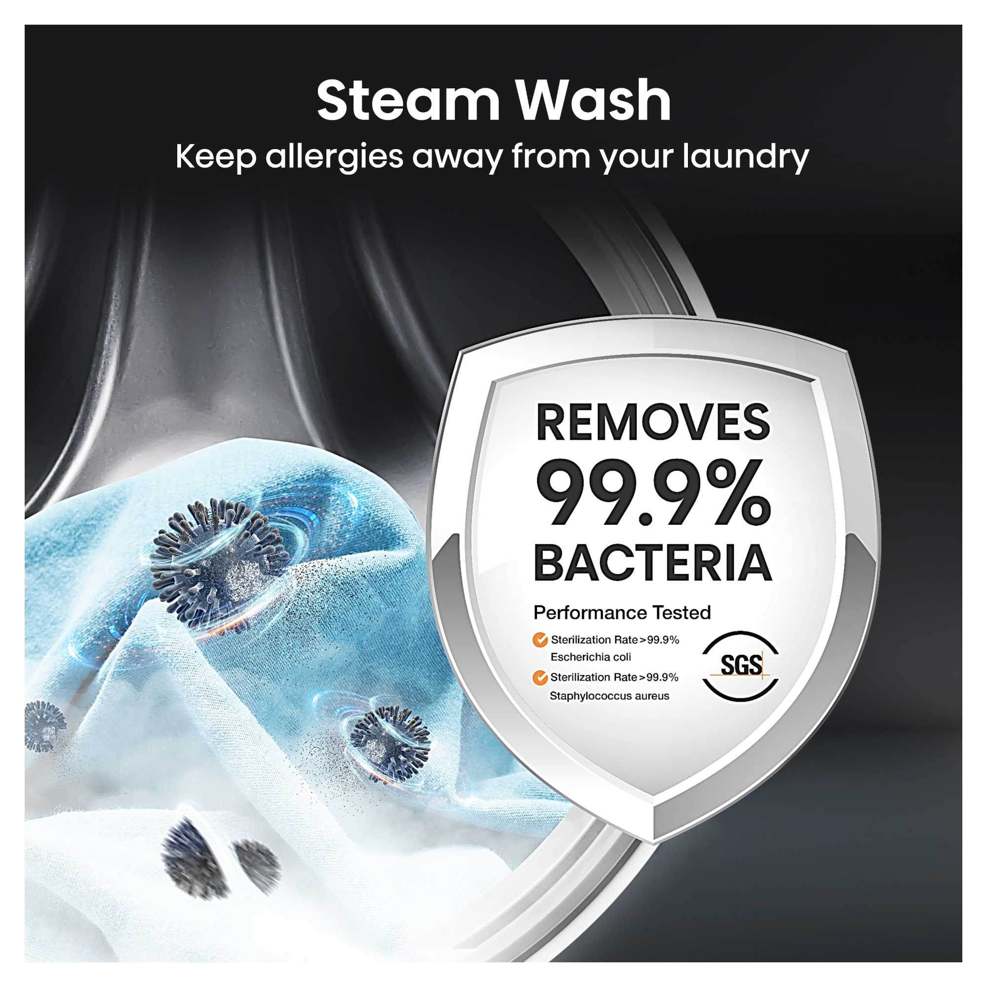 WF5S1045BW 10.5kg Load 1400rpm Spin Washing Machine with Auto Dosing